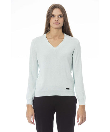 Baldinini Trend Light Blue Cashmere Women Sweater