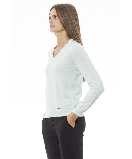 Baldinini Trend Light Blue Cashmere Women Sweater