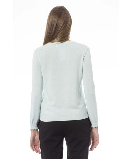 Baldinini Trend Light Blue Cashmere Women Sweater