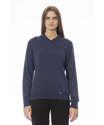 Baldinini Trend Blue Wool Women Sweater