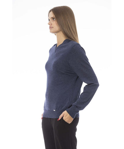 Baldinini Trend Blue Wool Women Sweater