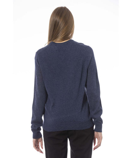 Baldinini Trend Blue Wool Women Sweater