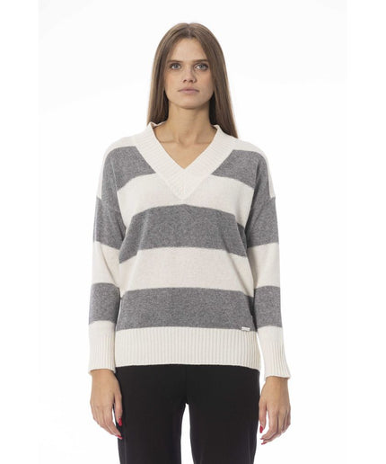 Baldinini Trend Gray Wool Women Sweater