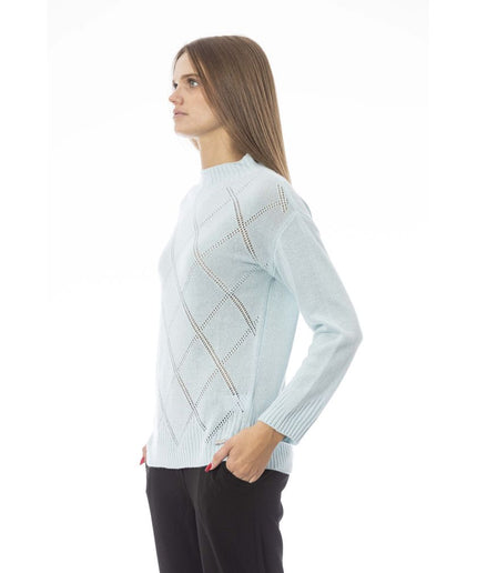 Baldinini Trend Light Blue Cashmere Women Sweater