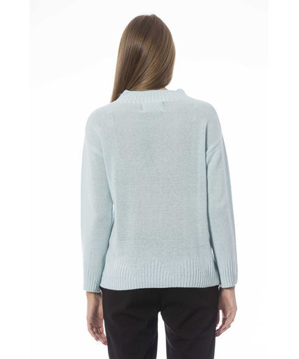 Baldinini Trend Light Blue Cashmere Women Sweater