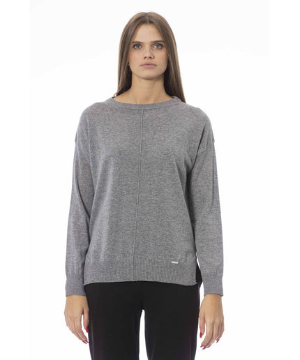 Baldinini Trend Gray Wool Women Sweater