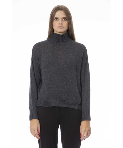 Baldinini Trend Gray Wool Women Sweater