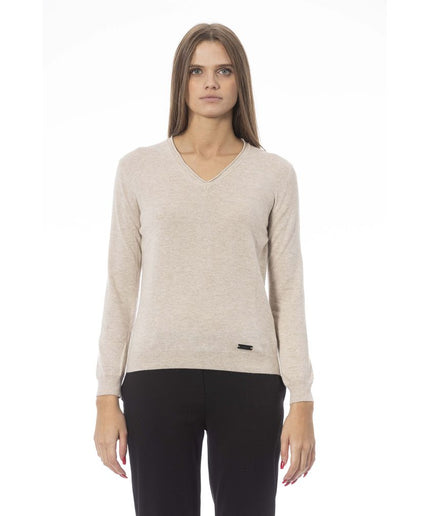 Baldinini Trend Beige Cashmere Women Sweater