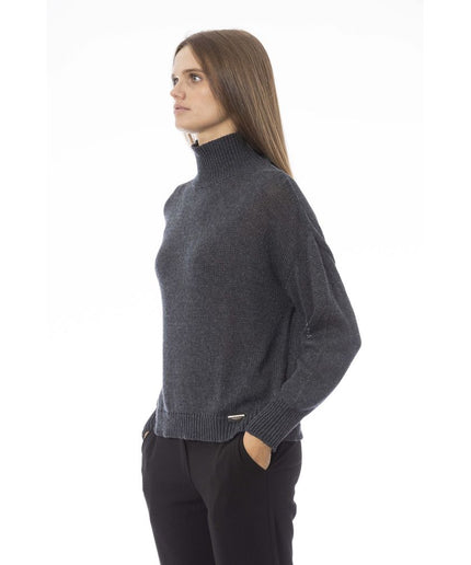 Baldinini Trend Gray Wool Women Sweater