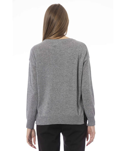 Baldinini Trend Gray Wool Women Sweater