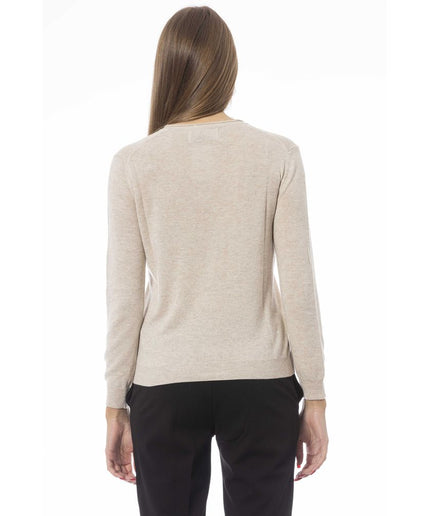 Baldinini Trend Beige Cashmere Women Sweater