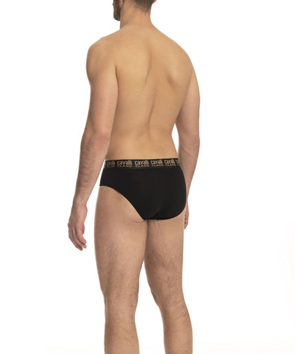 Cavalli Class Black Cotton Men Brief