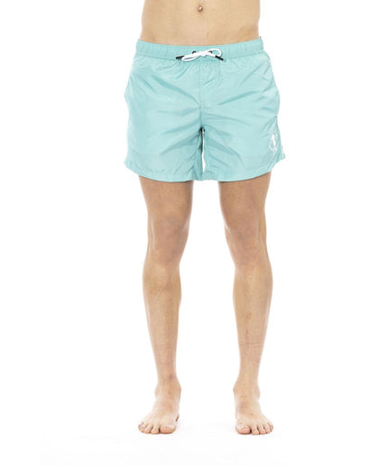 Bikkembergs Light Blue Polyester Men Swim Short