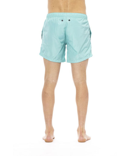 Bikkembergs Light Blue Polyester Men Swim Short