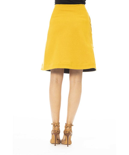 Jacob Cohen Yellow Wool Women Skirt