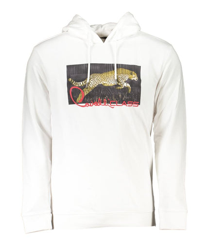 Cavalli Class White Cotton Men Sweater