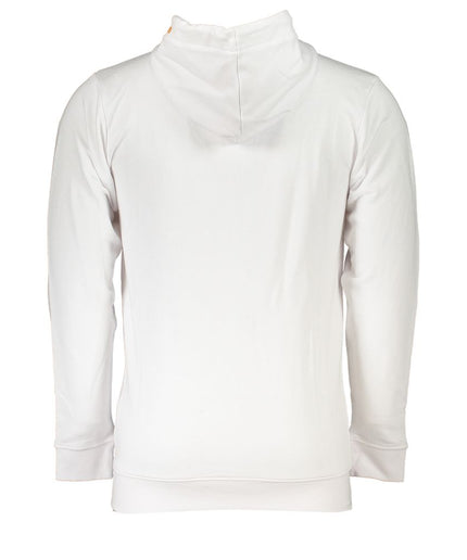 Cavalli Class White Cotton Mens Hooded Sweater