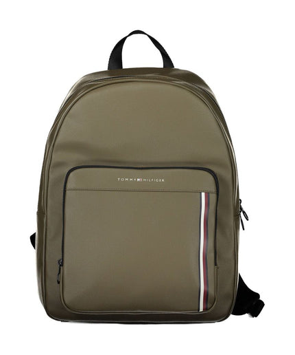 Tommy Hilfiger Green Polyethylene Men Backpack