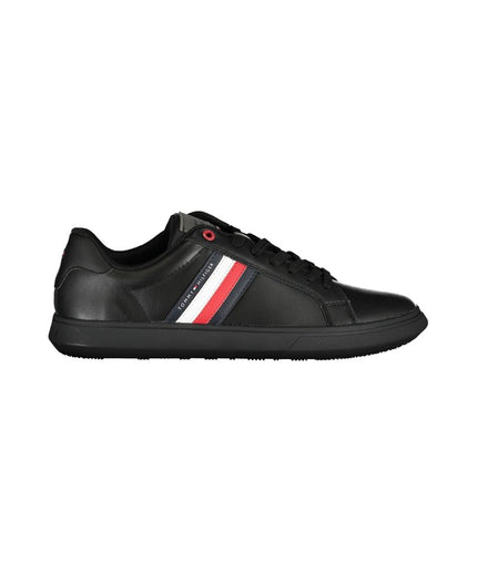 Tommy Hilfiger Chic Black Sneakers with Iconic Contrast Details