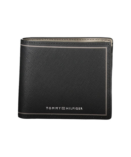 Tommy Hilfiger Elegant Black Leather Bifold Wallet