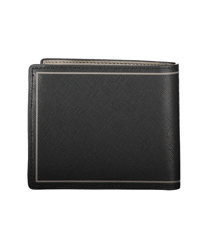 Tommy Hilfiger Elegant Black Leather Bifold Wallet