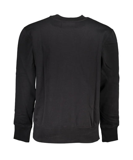 Calvin Klein Sleek Black Crew Neck Fleece Sweatshirt