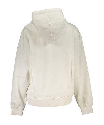 Calvin Klein Chic White Fleece Hooded Sweatshirt