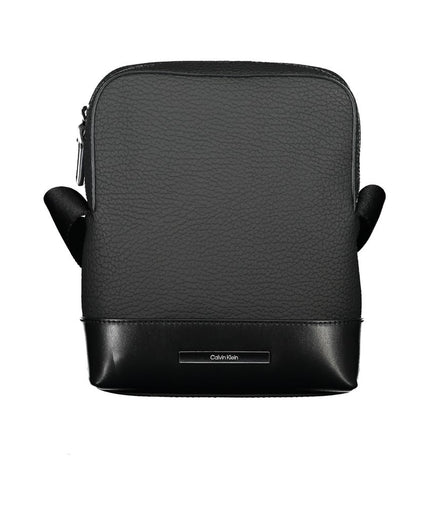 Calvin Klein Sleek Black Shoulder Bag with Contrasting Details