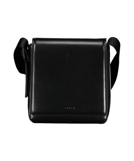 Calvin Klein Sleek Black Shoulder Bag with Logo Detail