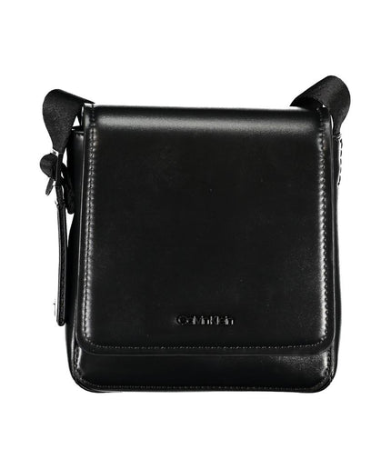 Calvin Klein Sleek Black Shoulder Bag with Logo Detail