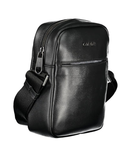 Calvin Klein Eco-Chic Black Shoulder Bag with Logo Detail