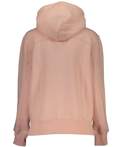 Calvin Klein Chic Pink Fleece Hooded Sweatshirt with Logo Embroidery