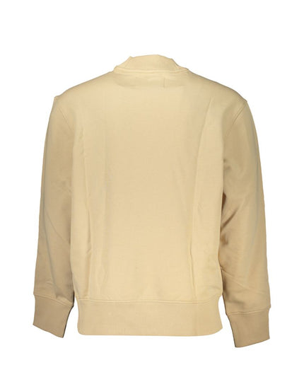 Calvin Klein Beige Crew Neck Logo Sweatshirt