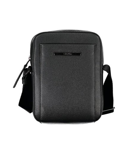 Calvin Klein Sleek Black Shoulder Bag with Logo Detail