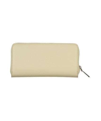 Calvin Klein Elegant Beige Zip Wallet with RFID Blocking