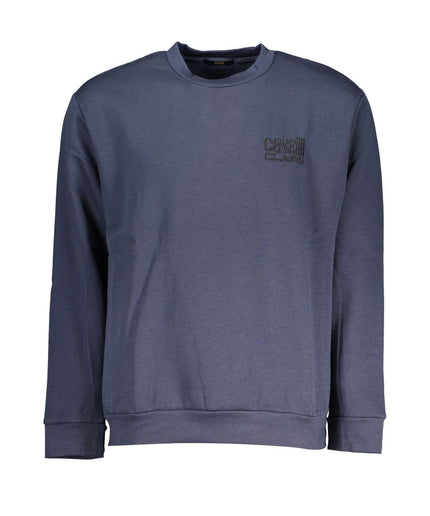 Cavalli Class Elegant Crew Neck Embroidered Sweatshirt