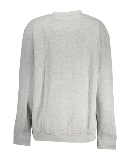 Cavalli Class Chic Gray Crew Neck Fleece Sweatshirt