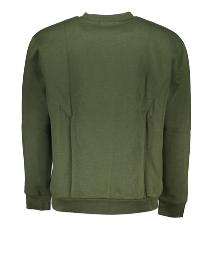 Cavalli Class Elegant Green Fleece Crew Neck Sweatshirt