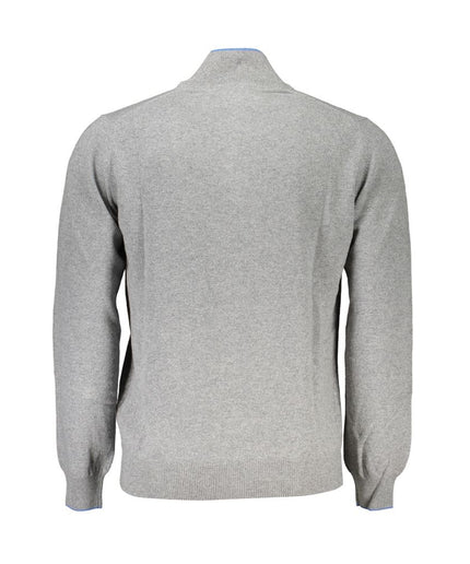 Harmont & Blaine Elegant Half-Zip Sweater with Contrast Details