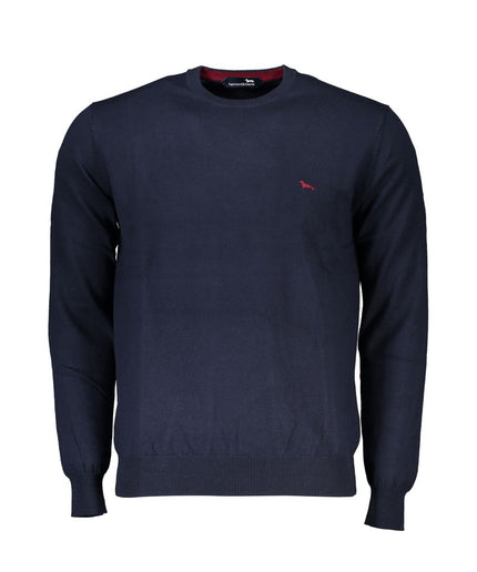 Harmont & Blaine Crew Neck Embroidered Blue Sweater