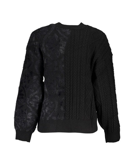 Desigual Elegant Turtleneck Sweater with Contrast Details