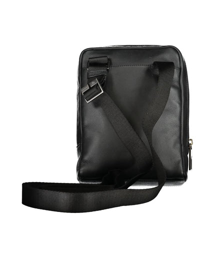 Piquadro Elegant Black Leather Shoulder Bag