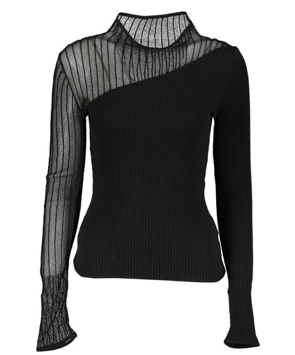 Patrizia Pepe Elegant Crew Neck Sweater with Contrast Details