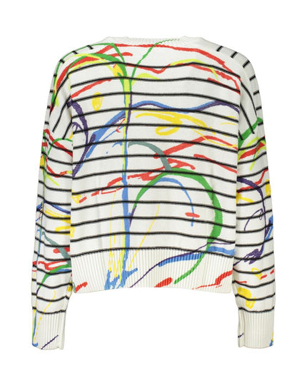 Desigual Chic Contrast Detail Crew Neck Sweater