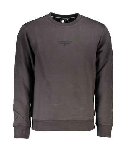 U.S. Grand Polo Sleek Gray Fleece Crew Neck Sweatshirt