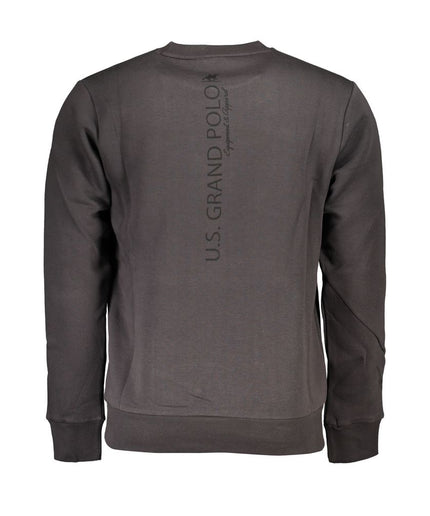 U.S. Grand Polo Sleek Gray Fleece Crew Neck Sweatshirt