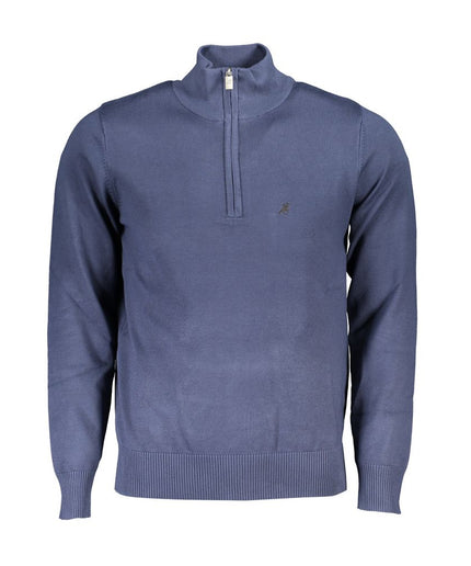 U.S. Grand Polo Elegant Blue Half-Zip Sweater