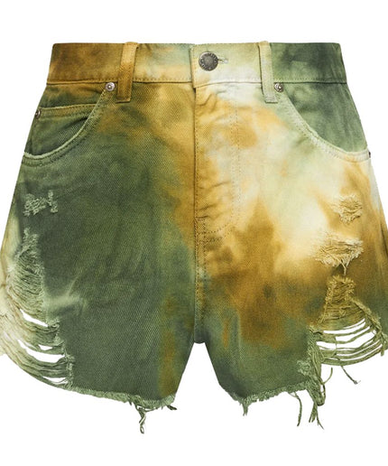 PINKO Green Cotton Women Short