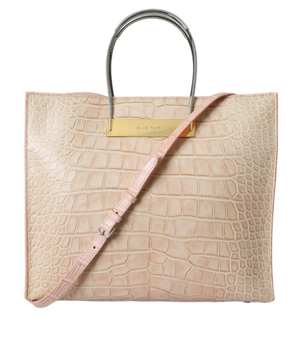 Balenciaga Alligator Leather Chic Pink Tote Bag