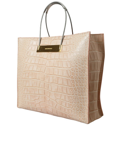 Balenciaga Alligator Leather Chic Pink Tote Bag